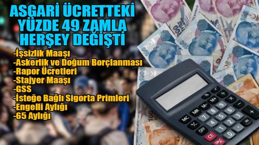 Asgari ücretteki yüzde 49 zam, diğer ücretlere de yansıdı