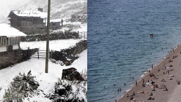 Doğu'da kar Batı'da bahar