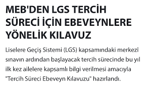 LGS tercih süreci için ebeveynlere yönelik kılavuz hazırlandı