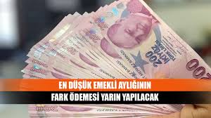En düşük emekli aylığının fark ödemesi yarın yapılacak