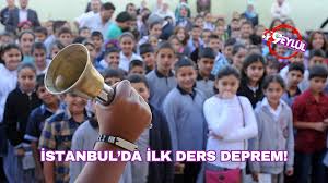 Pazartesi günü İstanbul'daki tüm okullarda ilk ders Afet eğitimi.