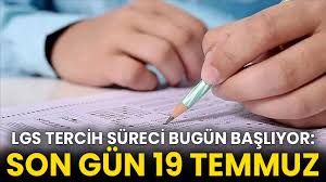 LGS'de tercih süreci bugün başlıyor