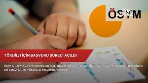 YÖKDİL1 için başvuru süreci açıldı