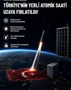 Türkiye'nin yerli atomik saati uzaya fırlatıldı